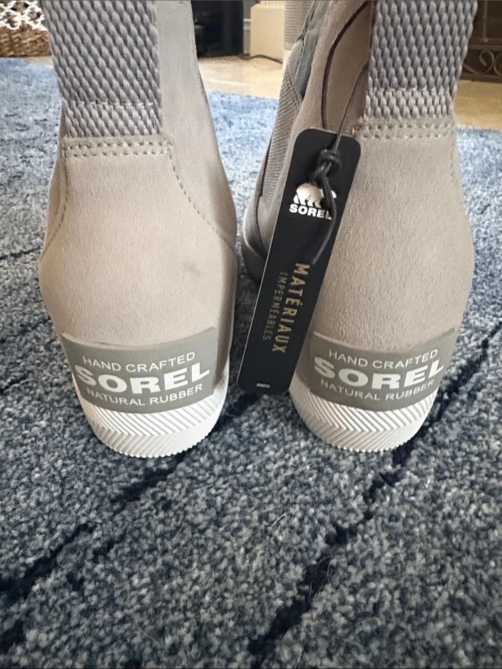 Sorel Women's Light Gray Chelsea Rain Boots